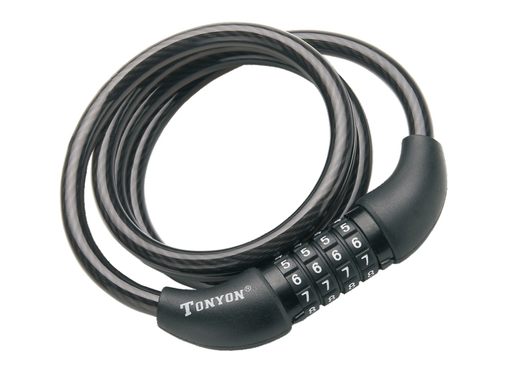 Велозамок Tonyon Кодовый 10x1500 / 567С-1015 (черный)